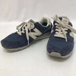 ‡ 0348 New Balance/ニューバランス ローカットスニーカー WL996RJ2 ネイビー×ピンク 23.5㎝ シューズ 靴 中古