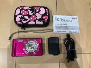 美品　CASIO EXILIM EX-ZS190 コンパクトデジタルカメラ