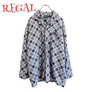 美品【REGAL】メンズシャツ　チェック柄　大きめサイズ　ゆったり　1925 リーガル