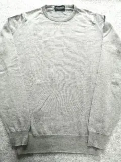 JOHN SMEDLEY ジョンスメドレー 24G ウール ニット SILVER