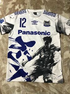 送料無料 中古 良品 アンブロ umbro 半袖 シャツ ガンバ大阪 Fサイズ 応援用 限定 サポーター