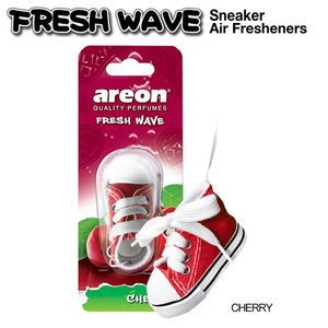 フレッシュ ウェーブ エアフレッシュナー Fresh Wave Air Freshener (Cherry) 芳香剤 車 部屋 吊り下げ USA 赤