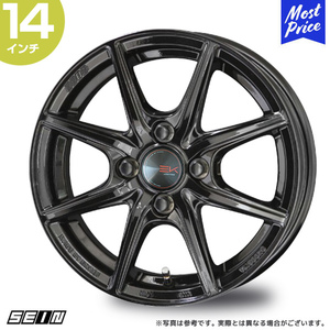 〔4本セット〕ホイール 共豊 KYOHO ザイン EK 14インチ 5.5J +43 4-100 ソリッドブラック 4本 SEIN EK