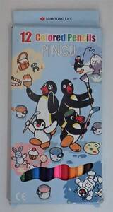 【新品】【非売品】【訳あり】SUMITOMO LIFE（住友生命） Pingu（ピングー）◆12色 色鉛筆