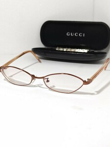 1円【現状品/ケース付】GUCCI　グッチ　メガネ　GG9589J 眼鏡　チタンフレーム　日本製　度入り