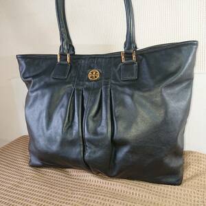 ★良品★33M2954C★トートバッグ大き目★ブラック　 TORY BURCH　トリーバーチ本革　綺麗です