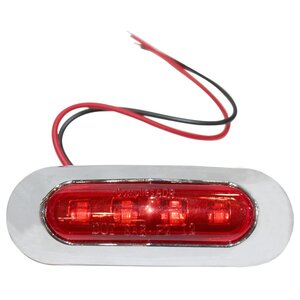 【新品即納】LED サイドマーカー バスマーカー/テールランプ/路肩灯/車幅灯/車高灯/ブレーキ灯 12V/24V レッド 1個 トラック トレーラー