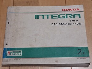 パーツリスト インテグラ INTEGRA DA5 DA6 3ドア ホンダ HONDA