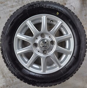 【W012】☆スタッドレスタイヤ＋アルミホイール☆　155/65R13 73Q 2013年製 BRIDGESTONE ICE PARTNER 送料込み！