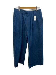 INTERIM◆SHUTTLE DENIM 1-TUCK BAGGY SLACKS/スラックスパンツ/5/コットン/BLU