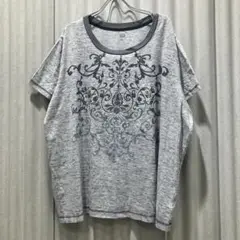 【送料無料】USA古着 ロゴプリントTシャツ gray