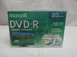 I-85 maxell DVD-R 1回録画用　CPRM対応　120分　20PACK 1-16倍速(記録対応)　【未使用品】 