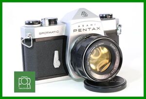 【同梱歓迎】実用■PENTAX SPOTMATIC ボディ+Super-Takumar 55mm F1.8 M42■シャッター全速完動・露出計不良■EE984