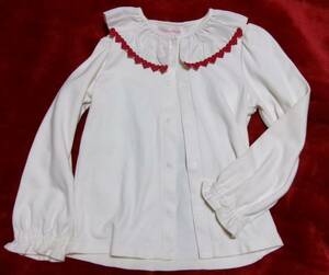 ◆シャーリーテンプル◆ハートレースブラウス◆後ろロゴ入り◆110センチ◆USED◆◆ShirleyTemple◆