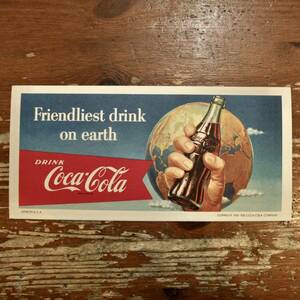 1956年製 オリジナル コカコーラ インクブロッター 未使用 デッドストック coca cola コーラ コーク ボトル 缶 看板
