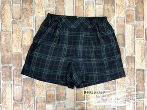 BEAMS HEART ビームスハート レディース チェック キュロットハーフパンツ 0 黒紺赤ベージュ