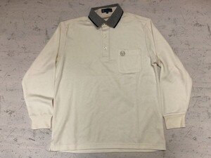 セルジオタッキーニ SERGIO TACCHINI オールド レトロ トラッド ゴルフ 古着 長袖ポロシャツ メンズ M 白