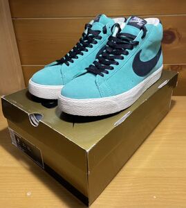 美品 NIKE BLAZER SB us9 27.0 ナイキ ブレーザー ティファニー ブレザー スエード 310801-401 Tiffany