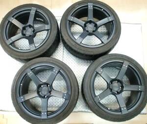 18インチ中古タイヤ＆ホイール4本SET プロドライブGC-05N鍛造品FORGED 9.5Jx18 114.3/5H+12 10.5Jx18 114.3/5H+24 235/40 265/35 RE01R