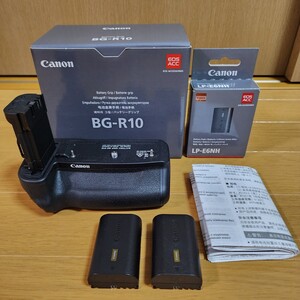 Canon★ BG-R10★バッテリーグリップ★ キヤノン★LP-E6NH★バッテリー2本★バッテリー キャノン純正★ アクセサリー★お勧め品★R5★R6★