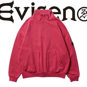 ◆ 新品 XLサイズ 定価22000円 23AW エビセンスケートボード Evisen Skateboards Pocket Zip -Up Sweatshirt Magenta スウェット 23FW-SW01