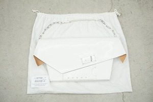 国内正規 美品20SS Maison Margiela メゾン マルジェラ Snatched Shoulder Bagショルダー バッグ クラッチ S61WF0024 Lラージ本物 白1115P