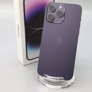 Apple iPhone14 Pro Max 128GB Deep Purple A2893 3L314J/A バッテリ100% ■SIMフリー★Joshin7426【1円開始・送料無料】