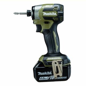 TD173DRGXO 新品未開封 送料無料　マキタ(Makita) 充電式インパクトドライバ（オリ-ブ） 18V6Ah バッテリ2本・充電器・ケース付