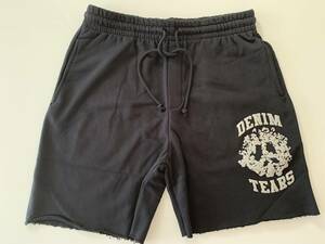 DENIM TEARS / University Sweat Shorts Black