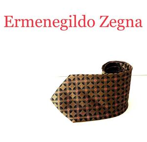 １円　美品　Ermenegildo Zegna　柄ネクタイ　メンズ