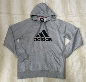 ☆adidas☆アディダス ビッグロゴ スウェット パーカー O グレー系 フーディー ジャケット X30452