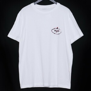 PRADA コットンTシャツ XXLサイズ ホワイト UJN-556-R182-1TE4 プラダ 半袖カットソー ミニロゴ刺繍