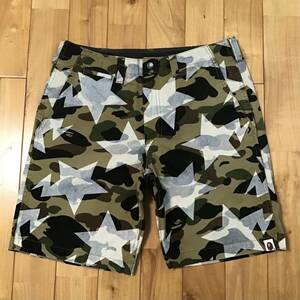 BAPESTA 1st camo green ハーフパンツ Mサイズ a bathing ape star BAPE STA ショーツ エイプ ベイプ アベイシングエイプ shorts NIGO y4