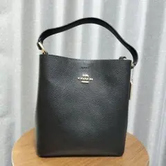 美品✨お値下げ中。COACH ショルダーバッグ 黒 レザー