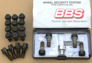 BBS ホイールボルト M14×P1.25　20個1台分セット　ホイールセキュリティシステム Type-S　BMW MINI ミニ RS-GT RI-A RF RE-V7 LM等