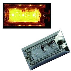 LED3 ハイパワーミニフラットマーカーランプNEO DC24V クリア アンバー 534542