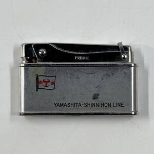 【62106Q】PRINCE CLIPPER ヴィンテージオイルライター 「YAMASHITA-SHINNIHON LINE」 企業広告 ジャンク 昭和レトロ 経年保管品 現状品