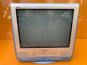 SHARP シャープ VHS内蔵テレビ VT-21FF3-A 21型テレビ 2001年製 置き型テレビ ブラウン管 家庭用 通電確認済み