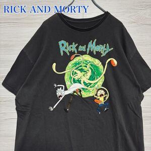 【入手困難】RICK AND MORTY リックアンドモーティ Tシャツ　2XLサイズ　キャラクター　一点物　レア　半袖　春服　夏服　ビッグプリント