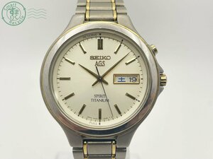 AK0600418　△ SEIKO セイコー 5M43-0B50 AGS SPRIT スピリット 腕時計 デイデイト キネティック 裏スケ メンズ 中古