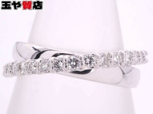 ポンテヴェキオ 美品 Ponte Vecchio ダイヤ0.22ct リング 11号強 K18WG ホワイトゴールド