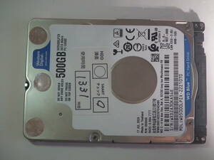 中古動作品・2.5インチHDD WD WD5000LPZX 500GB　SATA⑥