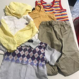 90サイズ　キッズ子供服 まとめ　5点セット　パーカー　パンツ　ポロシャツ　タンクトップ　男の子 コムサイズムなど　送料370円 即決あり