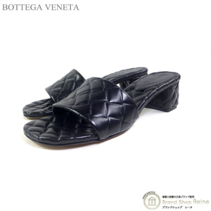 ボッテガ ヴェネタ （BOTTEGA VENETA） エイミー ミッドヒール ミュール サンダル 778164 ＃37 1/2 ブラック（新品）