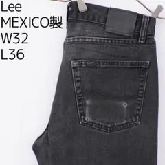 Lee リー W32 ブラックデニム ボトム パンツ 古着 黒 12186