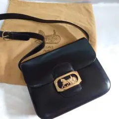 極美品 CELINE 馬車金具 ショルダーバッグ レザー