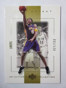 2001 UD Ultimate Collection #26 Kobe Bryant/750 コービー・ブライアント レイカーズ MVP NBAチャンピオン バスケットボール殿堂