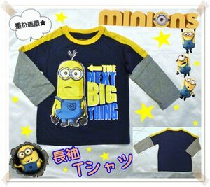 アメリカ直輸入　ミニオン　長袖　Tシャツ　子供用　輸入子供服　ロンT　minions　ミニオンズ　USJ　ユニバ　男の子　アメキャラ　4T　100