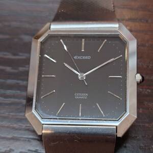 #4314　シチズン エクシード　EXCEED　CITIZEN 4-797931 Y CITIZEN JAPAN QUARTZ　不動品　黒文字盤