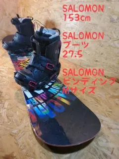 SALOMON３点セット！！ 153cm 27.5cm Mサイズ　2425